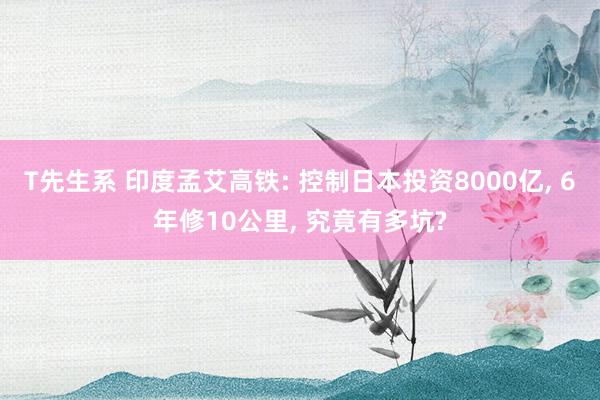 T先生系 印度孟艾高铁: 控制日本投资8000亿， 6年修10公里， 究竟有多坑?