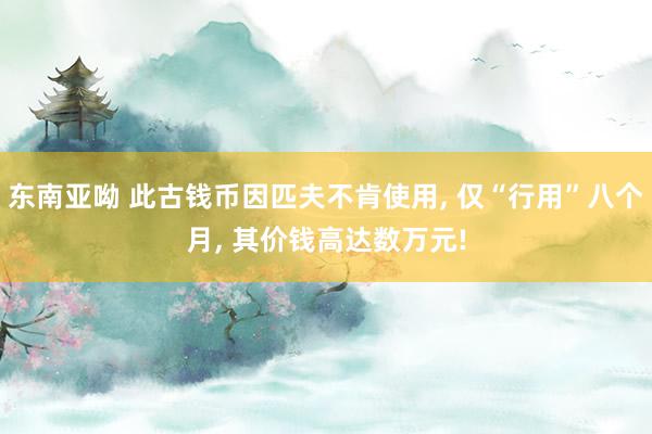 东南亚呦 此古钱币因匹夫不肯使用， 仅“行用”八个月， 其价钱高达数万元!