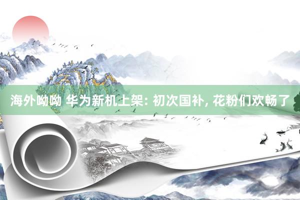 海外呦呦 华为新机上架: 初次国补， 花粉们欢畅了