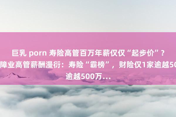 巨乳 porn 寿险高管百万年薪仅仅“起步价”？解密保障业高管薪酬漫衍：寿险“霸榜”，财险仅1家逾越500万…